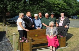 Orbitas, Bereavement Services, proud to accept memorial seat from Crewe Men in Sheds